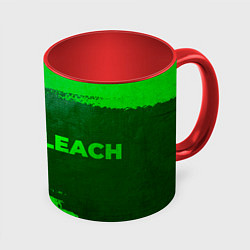 Кружка 3D Bleach - green gradient по-горизонтали, цвет: 3D-белый + красный