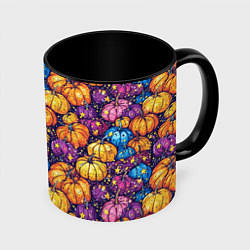 Кружка 3D Тыквенный урожай, цвет: 3D-белый + черный