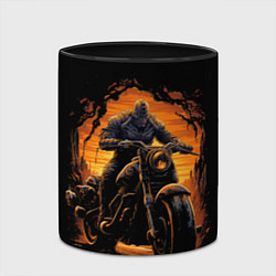 Кружка 3D Призрачный гонщик байкер, цвет: 3D-белый + черный — фото 2