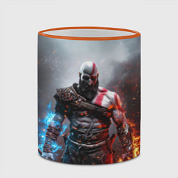 Кружка 3D God of War Кратос, цвет: 3D-оранжевый кант — фото 2