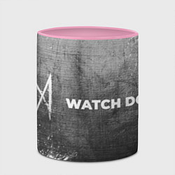 Кружка 3D Watch Dogs - grey gradient по-горизонтали, цвет: 3D-белый + розовый — фото 2