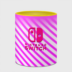 Кружка 3D Nintendo pink line, цвет: 3D-белый + желтый — фото 2