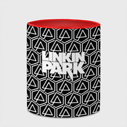 Кружка 3D Linkin park pattern, цвет: 3D-белый + красный — фото 2