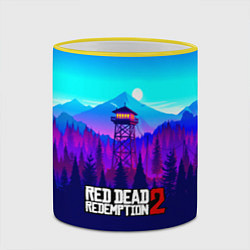 Кружка 3D Red Dead Redemption rockstar, цвет: 3D-желтый кант — фото 2