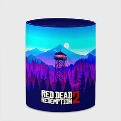 Кружка 3D Red Dead Redemption rockstar, цвет: 3D-белый + синий — фото 2