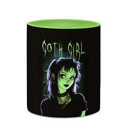 Кружка 3D Goth girl - Beetlejuice, цвет: 3D-белый + светло-зеленый — фото 2