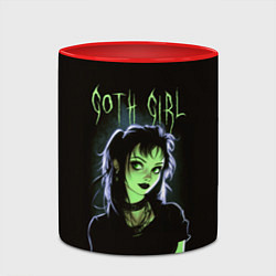 Кружка 3D Goth girl - Beetlejuice, цвет: 3D-белый + красный — фото 2