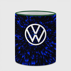 Кружка 3D Volkswagen blue energy, цвет: 3D-зеленый кант — фото 2