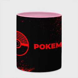 Кружка 3D Pokemon - red gradient по-горизонтали, цвет: 3D-белый + розовый — фото 2