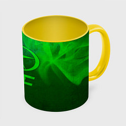 Кружка 3D JAC - green gradient, цвет: 3D-белый + желтый