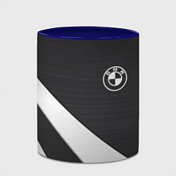 Кружка 3D BMW sport line geometry steel, цвет: 3D-белый + синий — фото 2