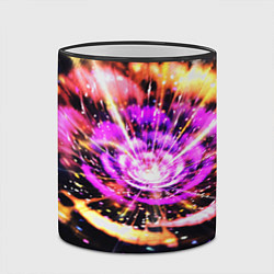 Кружка 3D Оптический узор цветок, цвет: 3D-черный кант — фото 2