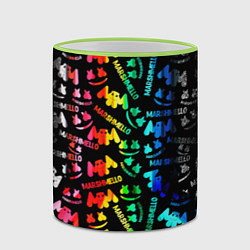 Кружка 3D Marshmello neon color, цвет: 3D-светло-зеленый кант — фото 2