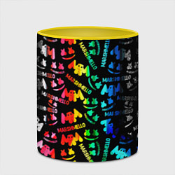 Кружка 3D Marshmello neon color, цвет: 3D-белый + желтый — фото 2