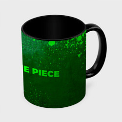 Кружка 3D One Piece - green gradient по-горизонтали, цвет: 3D-белый + черный