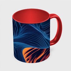 Кружка 3D Абстрактная иллюзия, цвет: 3D-белый + красный