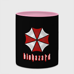 Кружка 3D Biohazard logo, цвет: 3D-белый + розовый — фото 2