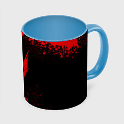 Кружка 3D The Witcher - red gradient, цвет: 3D-белый + небесно-голубой