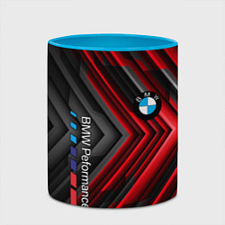Кружка 3D BMW geometry stripes red, цвет: 3D-белый + небесно-голубой — фото 2