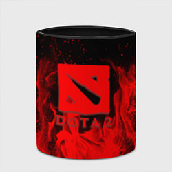 Кружка 3D DOTA 2 лого в огне, цвет: 3D-белый + черный — фото 2