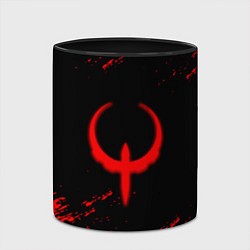 Кружка 3D Quake красные краски, цвет: 3D-белый + черный — фото 2