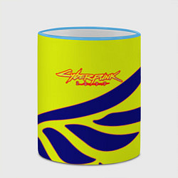 Кружка 3D Cyberpunk 2077 крылья, цвет: 3D-небесно-голубой кант — фото 2