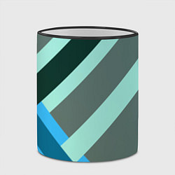 Кружка 3D Геометрия из полос, цвет: 3D-черный кант — фото 2