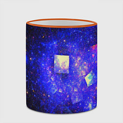 Кружка 3D Космическая абстракция звезды, цвет: 3D-оранжевый кант — фото 2