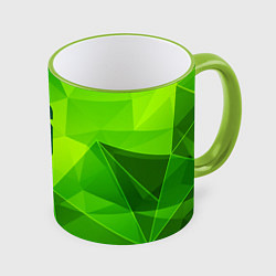 Кружка 3D Rainbow Six green poly, цвет: 3D-светло-зеленый кант