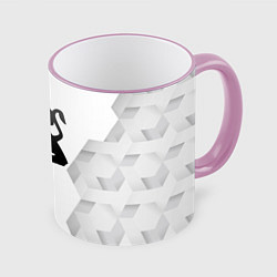 Кружка 3D Peugeot white poly, цвет: 3D-розовый кант