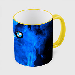 Кружка 3D BMW flower flame, цвет: 3D-желтый кант