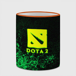 Кружка 3D DOTA2 кислотное лого краски, цвет: 3D-оранжевый кант — фото 2