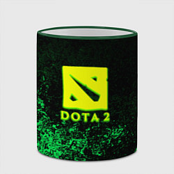 Кружка 3D DOTA2 кислотное лого краски, цвет: 3D-зеленый кант — фото 2