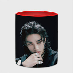 Кружка 3D Stray Kids Hyunjin Giant concept, цвет: 3D-белый + красный — фото 2