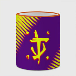 Кружка 3D Doom абстракция, цвет: 3D-оранжевый кант — фото 2