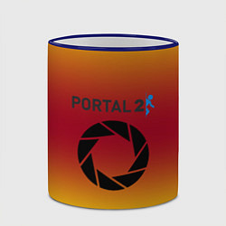 Кружка 3D Portal 2 gradient, цвет: 3D-синий кант — фото 2