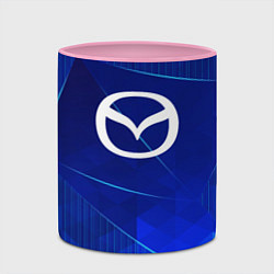 Кружка 3D Mazda blue poly, цвет: 3D-белый + розовый — фото 2