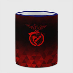 Кружка 3D Benfica red poly, цвет: 3D-синий кант — фото 2