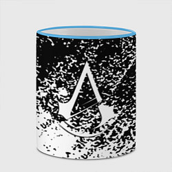 Кружка 3D Assassins Creed лого краски, цвет: 3D-небесно-голубой кант — фото 2