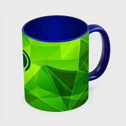Кружка 3D League of Legends green poly, цвет: 3D-белый + синий