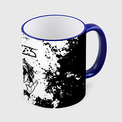 Кружка 3D Eagles - рок пес, цвет: 3D-синий кант
