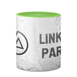 Кружка 3D Linkin Park - white gradient по-горизонтали, цвет: 3D-белый + светло-зеленый — фото 2