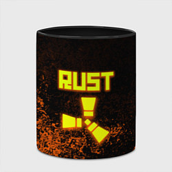 Кружка 3D RUST брызги красок лого, цвет: 3D-белый + черный — фото 2