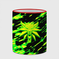 Кружка 3D Ведьмак кислотный волк, цвет: 3D-красный кант — фото 2