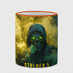 Кружка 3D Stalker 2 череп, цвет: 3D-оранжевый кант — фото 2
