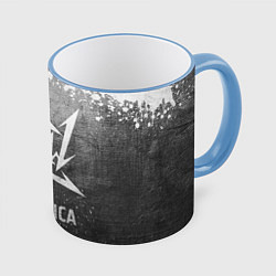 Кружка 3D Metallica - grey gradient, цвет: 3D-небесно-голубой кант