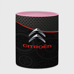 Кружка 3D Citroen auto car, цвет: 3D-белый + розовый — фото 2