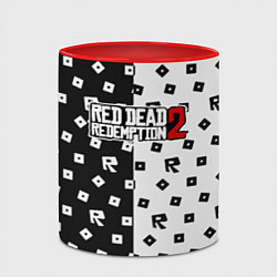 Кружка 3D Red Dead Redemption 2 pattern, цвет: 3D-белый + красный — фото 2