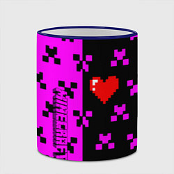 Кружка 3D Minecraft love game, цвет: 3D-синий кант — фото 2