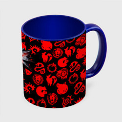 Кружка 3D The Witcher anime pattern, цвет: 3D-белый + синий